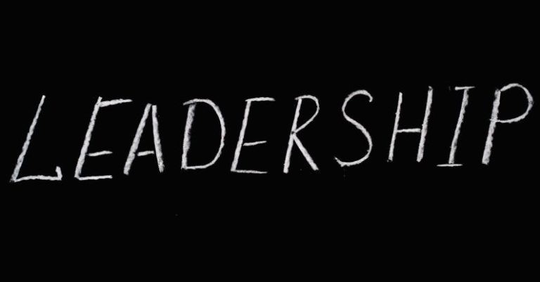 Leadership Influence - Leadership Lettering Text on Black Background