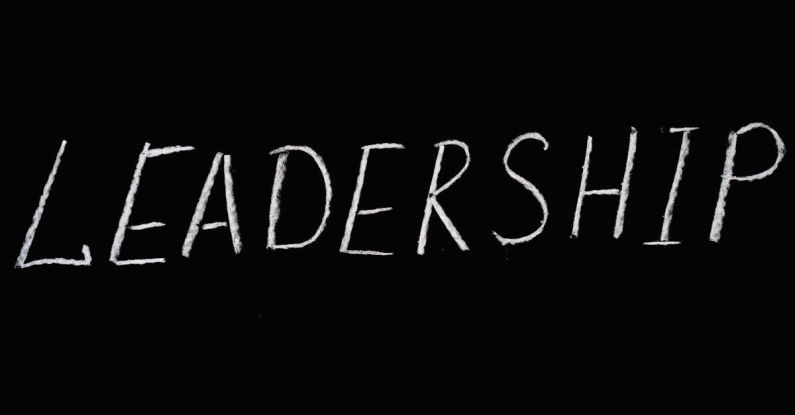 Leadership Influence - Leadership Lettering Text on Black Background