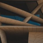 Innovation Creativity - Beige Modern Building with Abstract Structure and Pattern