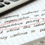 Target Company - Competitive Pricing Handwritten Text Encircled on Paper