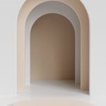 Resume Template - White and Brown Round Frame