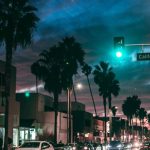 Keywords Highlight - Busy city street in tropical town at night
